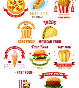 image of food items typically served at fast food franchises