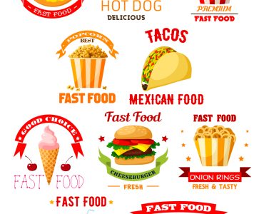 image of food items typically served at fast food franchises