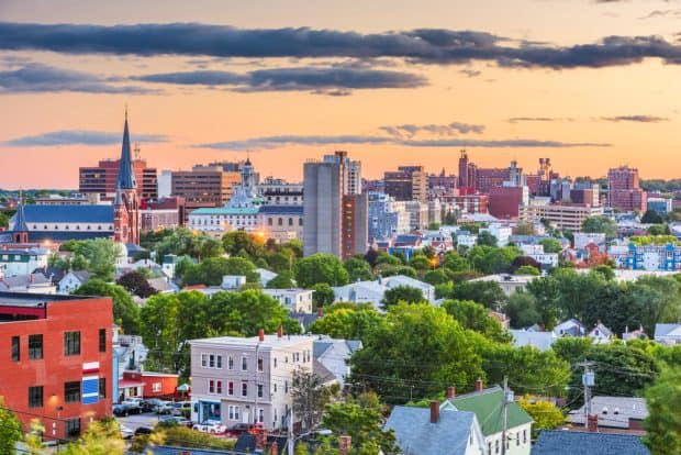 image of city in maine used for franchise attorneys webpage